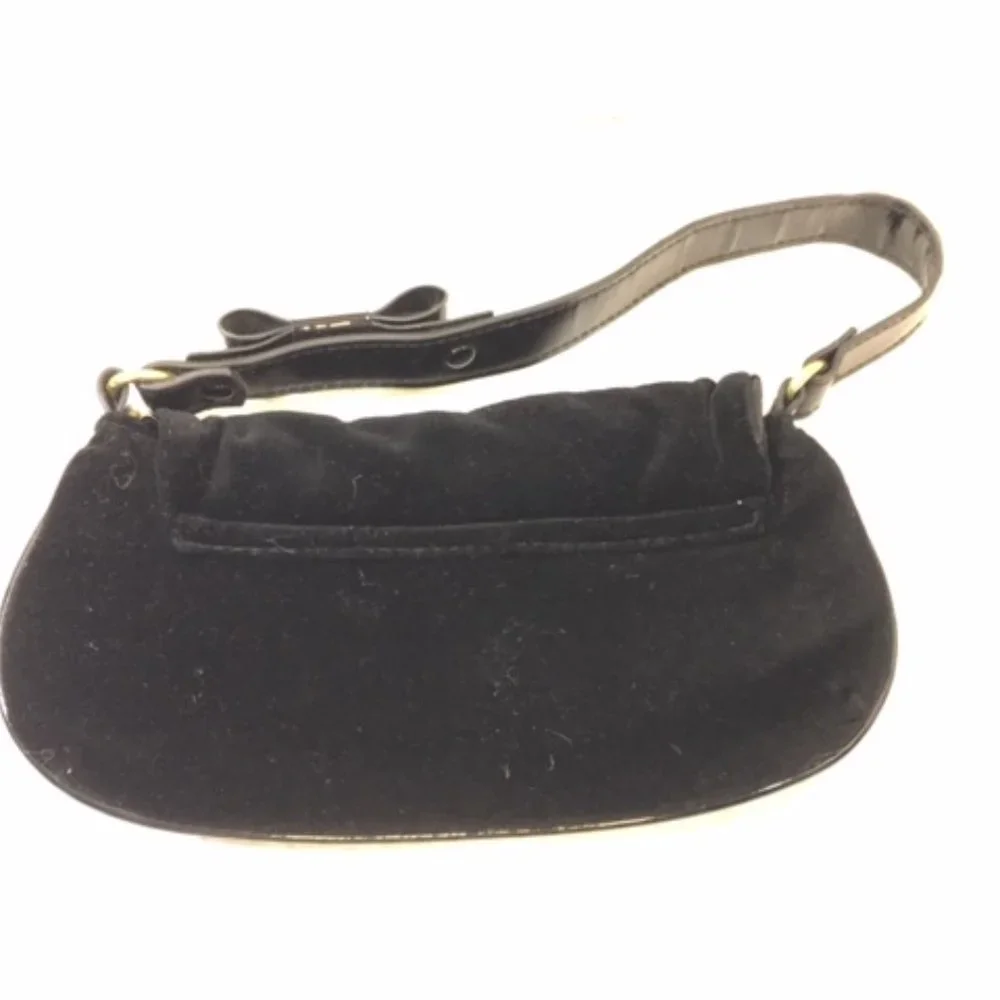 The Children's Place Girls Black Velvet Rhinestones Purse